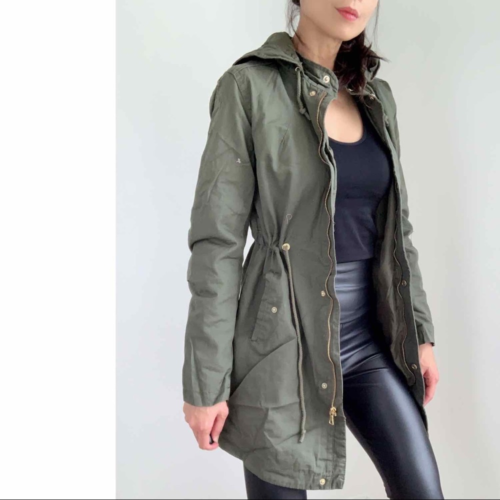 UTILITY CARGO HOODED JACKET - DARK OLIVE - Picture 5 of 12